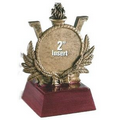 Victory 2" Insert Holder, Antique Gold, Resin Sculpture - 4"